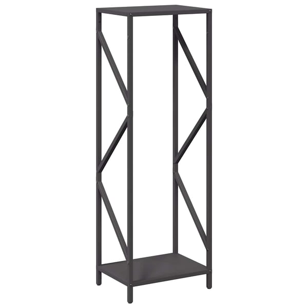 vidaXL Vedställ svart 34x25x100 cm kallvalsat stål