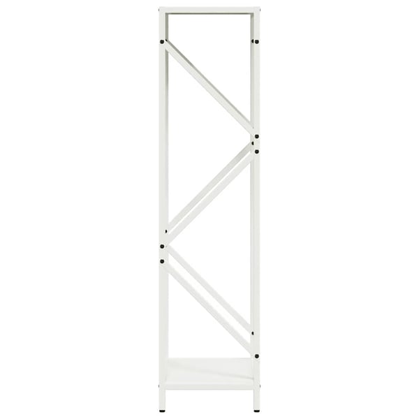 vidaXL Vedstativ hvit 34x25x100 cm kaldvalset stål