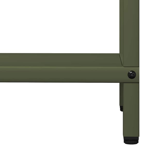 vidaXL Vedstativ olivengrønn 40x25x120 cm kaldvalset stål