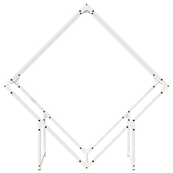 vidaXL Vedstativ hvit 100x25x100 cm kaldvalset stål