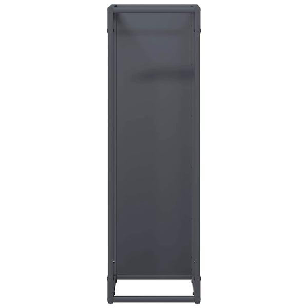 vidaXL Vedstativ antrasitt 25x25x80 cm kaldvalset stål