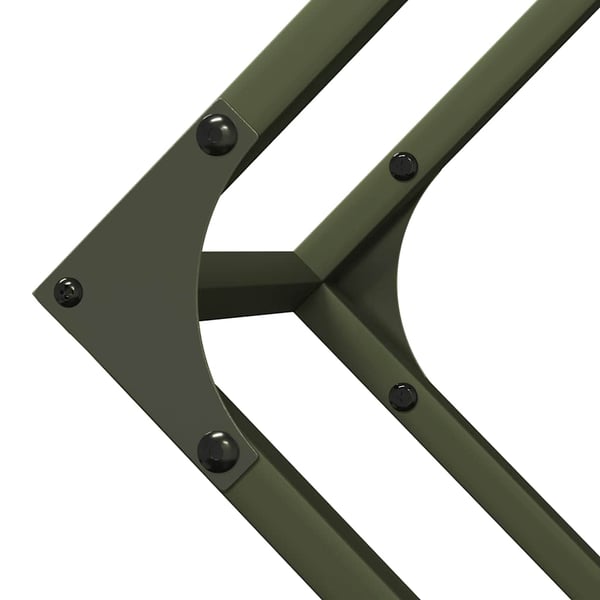 vidaXL Vedstativ olivengrønn 100x25x100 cm kaldvalset stål