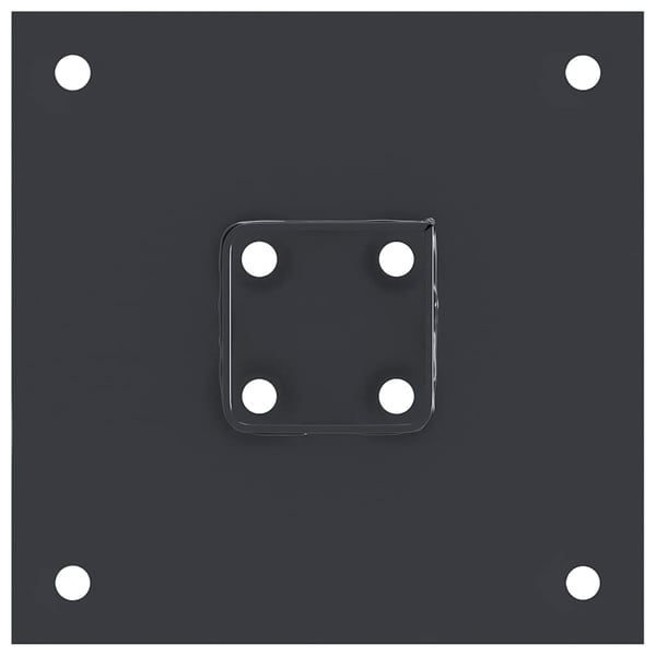 vidaXL Stolpebunner firkantet 12 stk 46x46 mm pulverlakkert stål