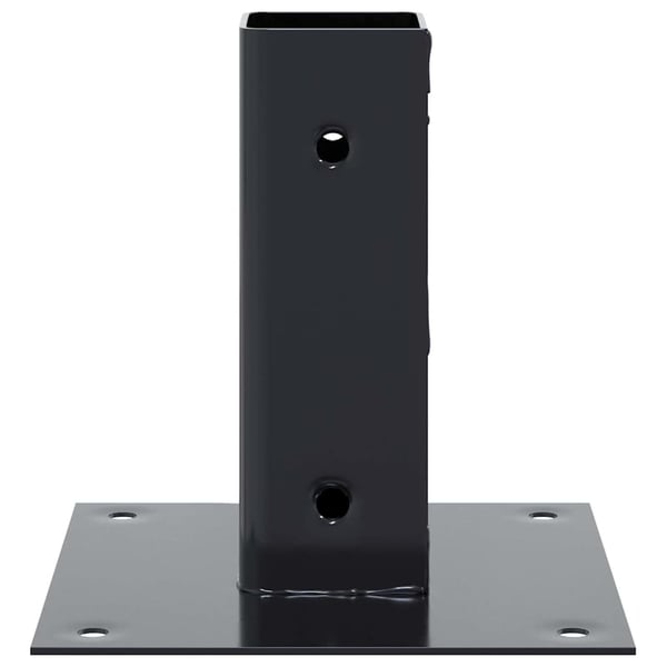 vidaXL stolpefødder firkantet 12 stk. 51x51 mm pulverlakeret stål