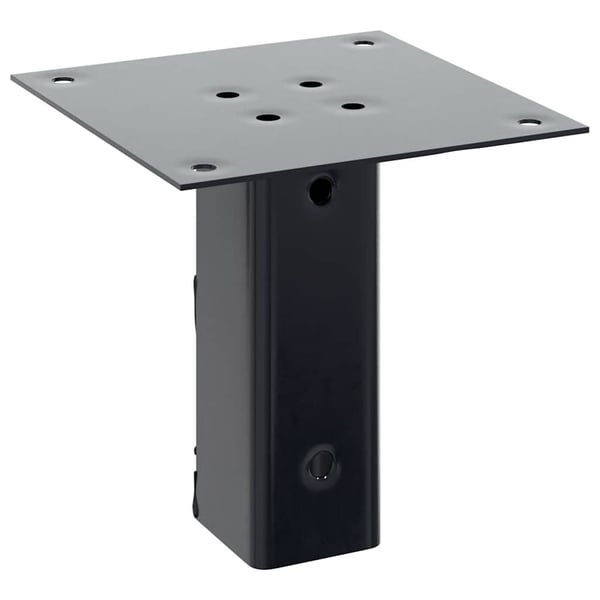 vidaXL stolpefødder firkantet 12 stk. 51x51 mm pulverlakeret stål