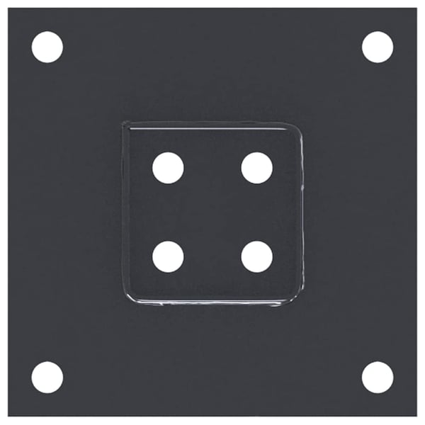 vidaXL Stolpebunner firkantet 12 stk 61x61 mm pulverlakkert stål
