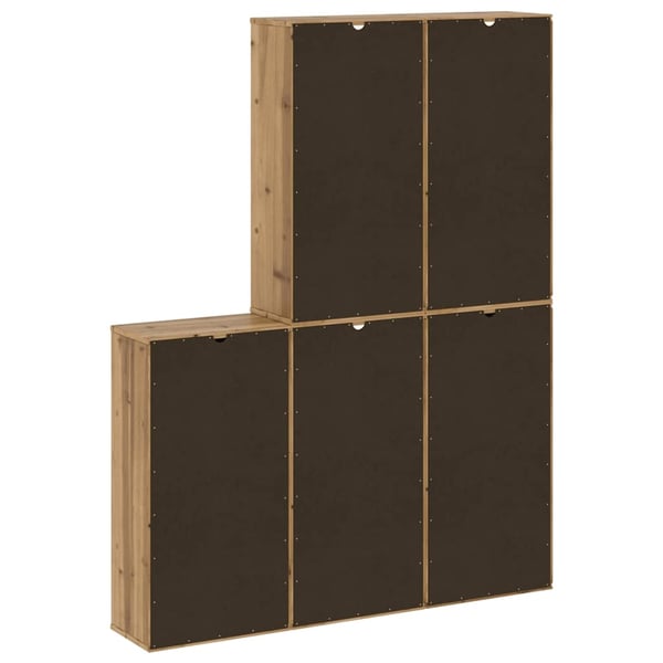 vidaXL Sideskap 5 stk ODDA 40x24x79 cm heltre furu