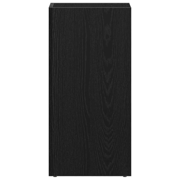 vidaXL LP Oppbevaringsboks svart eik 71x34x36 cm konstruert tre
