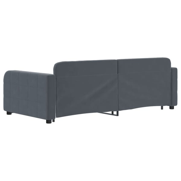 vidaXL daybed med udtræk og skuffer 90x190 cm velour mørkegrå