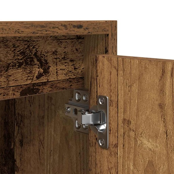 vidaXL Veggmontert nattbord gammelt tre 38x34x40 cm