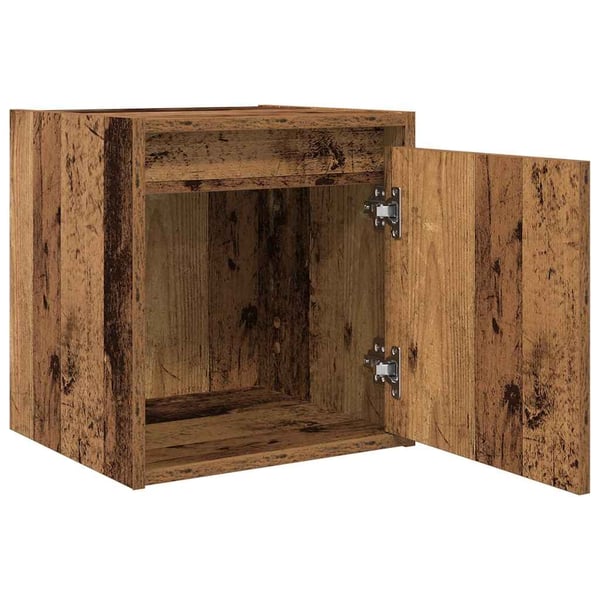 vidaXL Veggmontert nattbord gammelt tre 38x34x40 cm