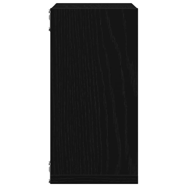 vidaXL Vegghyller kube 4 stk svart eik 30x15x30 cm konstruert tre