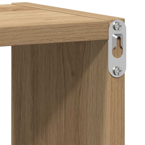 vidaXL Vegghylle artisan eik 75x16x55 cm konstruert tre