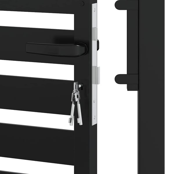 vidaXL havelåge låsbar 100x200 cm aluminium sort
