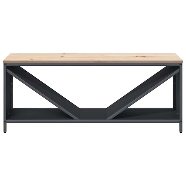 vidaXL Vedstativ med tretopp antrasitt 100,5x35,5x40 cm