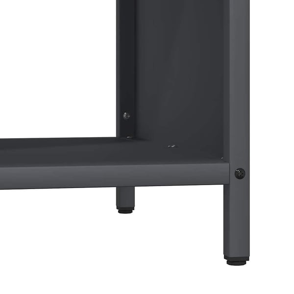 vidaXL Vedstativ med tretopp antrasitt 100,5x35,5x40 cm