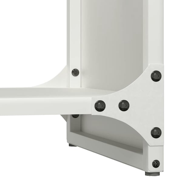 vidaXL Vedstativ hvit 40x30x80 cm kaldvalset stål