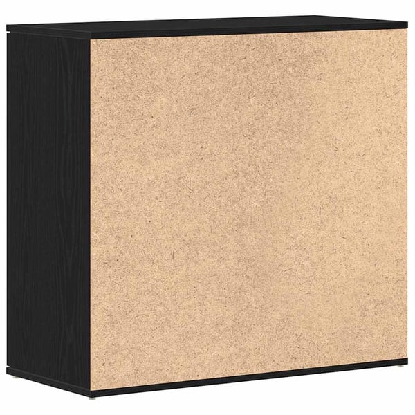 vidaXL Skjenk svart eik 80x36x75 cm konstruert tre