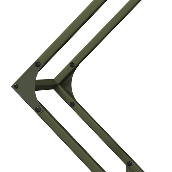 vidaXL Vedstativ olivengrønn 80x25x80 cm kaldvalset stål