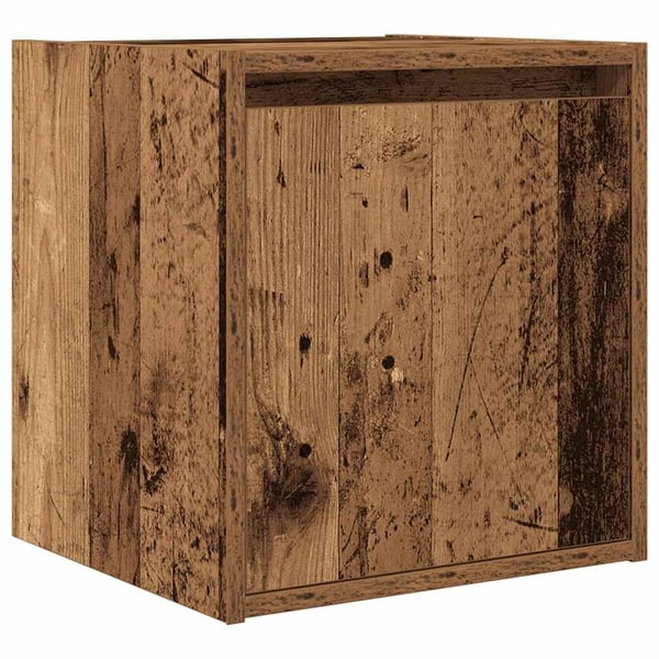 vidaXL Veggmonterte nattbord 2 stk gammelt tre 38x34x40 cm