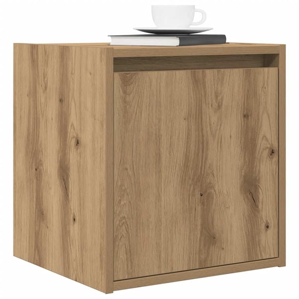 vidaXL Veggmontert nattbord artisan eik 38x34x40 cm