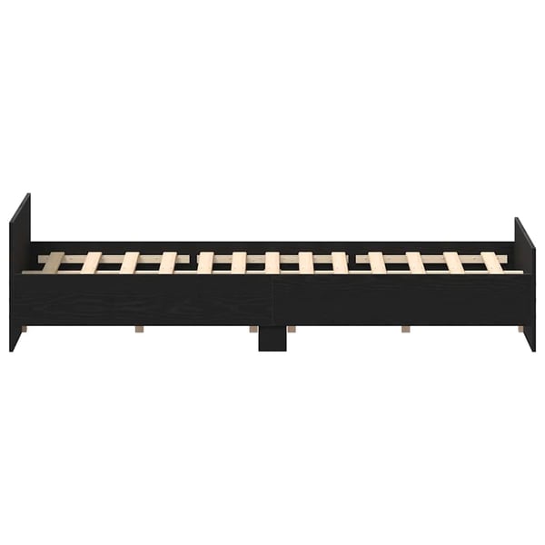 vidaXL Sengeramme uten madrass svart eik 140x190 cm konstruert tre