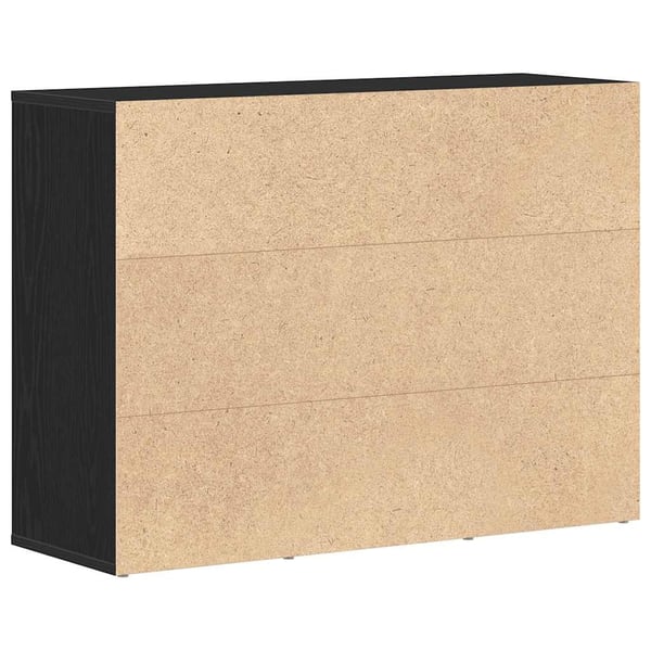 vidaXL Skjenk svart eik 88x30x64 cm konstruert tre
