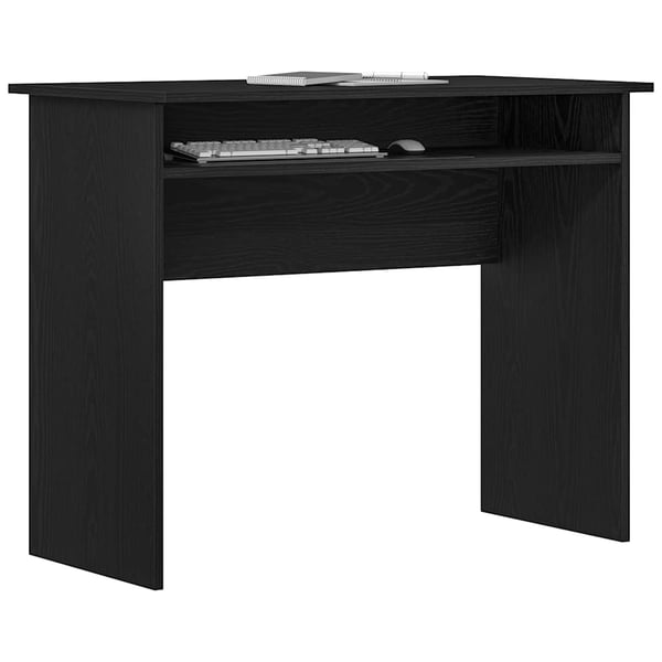 vidaXL Skrivebord svart eik 90x50x74 cm konstruert tre