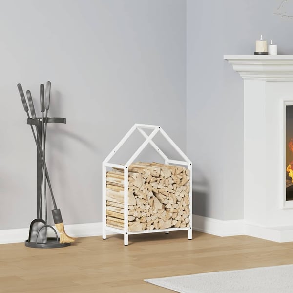 vidaXL Vedstativ svart 40x25x60 cm kaldvalset stål
