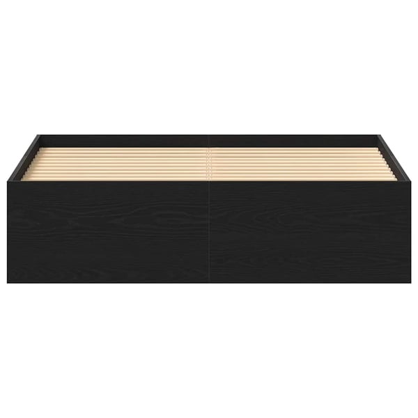 vidaXL Sengeramme uten madrass svart eik 120x190 cm konstruert tre