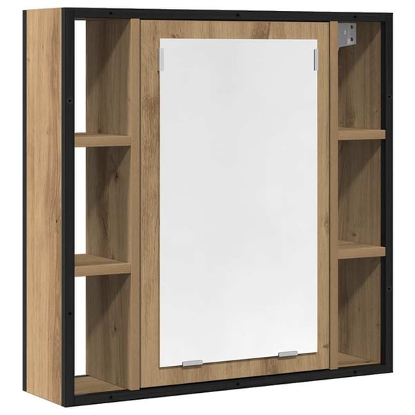 vidaXL Baderomsskap med speil artisan eik 60x16x60 cm konstruert tre