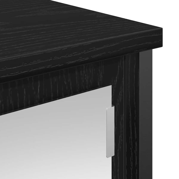 vidaXL vægskab til badeværelse med spejl 50x21x60 cm sort egetræsfarve