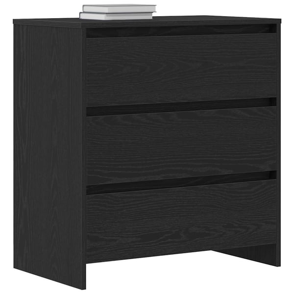 vidaXL Skjenk svart eik 70x41x75 cm konstruert tre