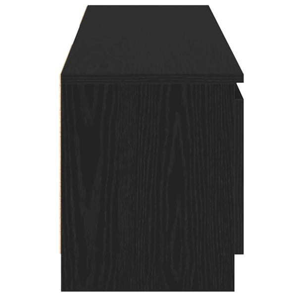 vidaXL TV-benk med LED-lys svart eik 120x30x36 cm konstruert tre