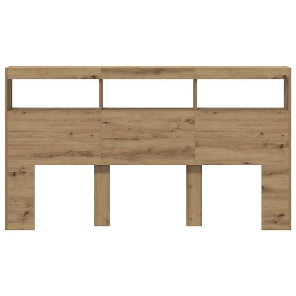 vidaXL Hodegavl skap med LED artisan eik 180x17x102 cm
