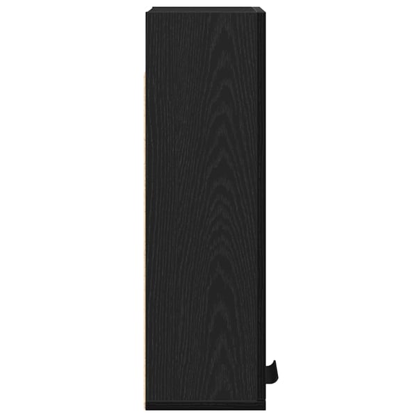 vidaXL vægmonteret skab sort egetræ 32x20x67 cm konstrueret træ