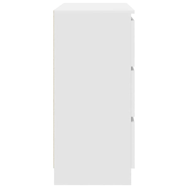 vidaXL Skjenk hvit 80x35x76 cm konstruert tre