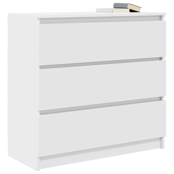 vidaXL Skjenk hvit 80x35x76 cm konstruert tre
