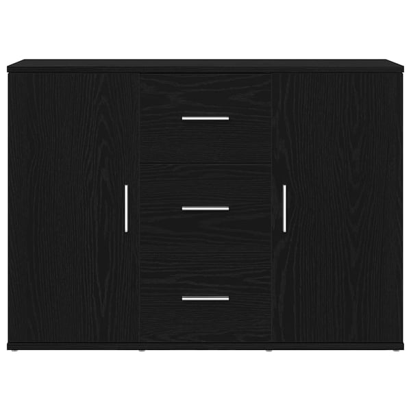 vidaXL Skjenk svart eik 91x29,5x65 cm konstruert tre