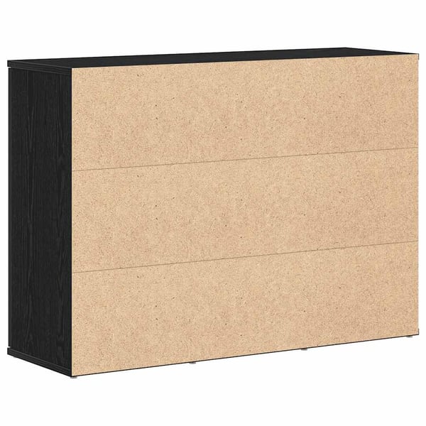 vidaXL Skjenk svart eik 91x29,5x65 cm konstruert tre