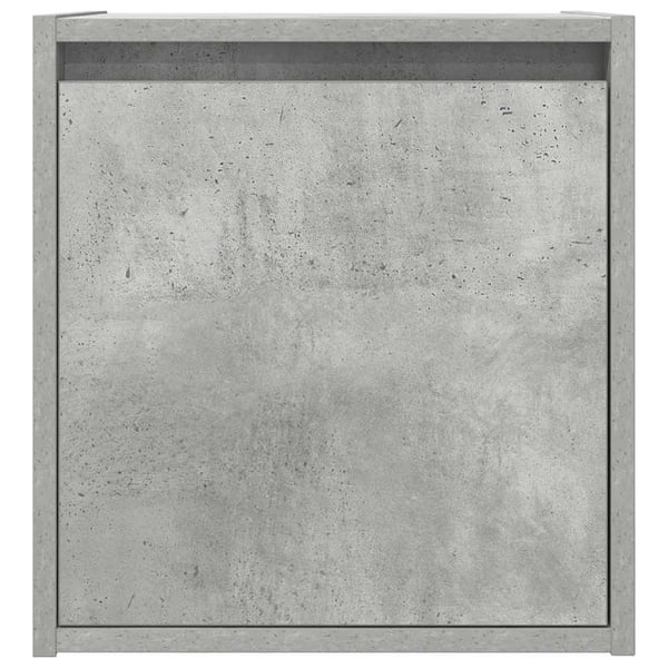 vidaXL Veggmontert nattbord betonggrå 38x34x40 cm