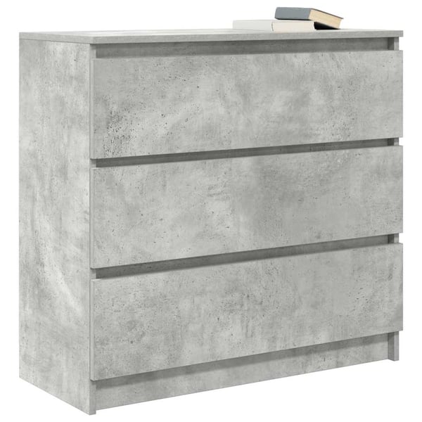 vidaXL Skjenk betonggrå 80x35x76 cm konstruert tre