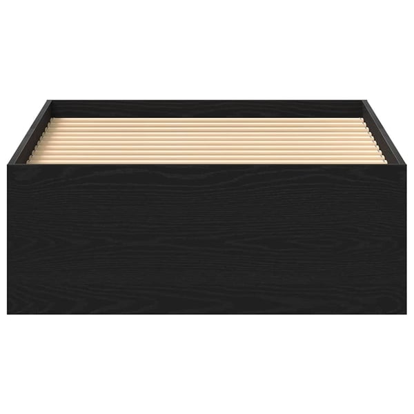 vidaXL Sengeramme uten madrass svart eik 75x190 cm konstruert tre