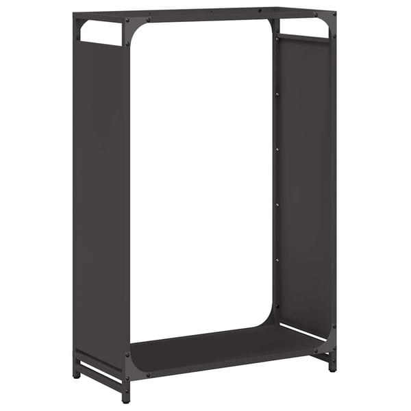 vidaXL Vedstativ svart 60x28x90 cm kaldvalset stål