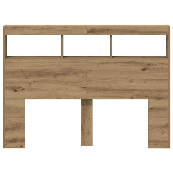 vidaXL Hodegavl skap med LED artisan eik 140x17x102 cm