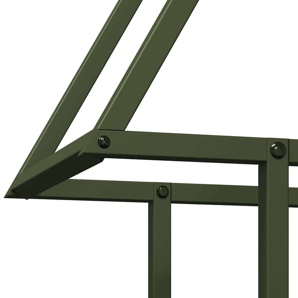 vidaXL Vedstativ olivengrønn 50x25x60 cm kaldvalset stål