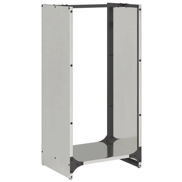 vidaXL Vedstativ 40x30x80 cm rustfritt stål