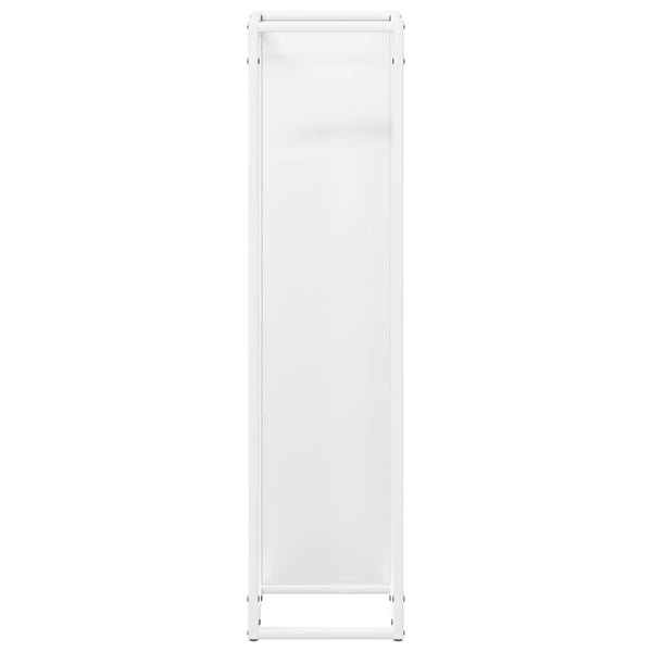 vidaXL Vedstativ hvit 25x25x100 cm kaldvalset stål