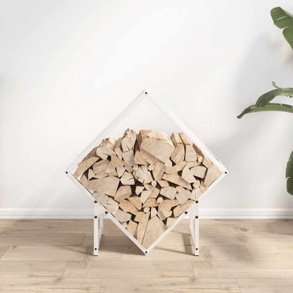 vidaXL Vedstativ svart 60x25x60 cm kaldvalset stål