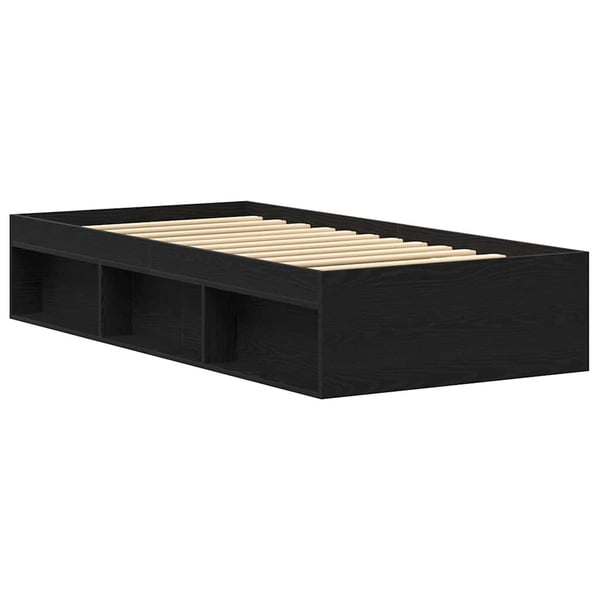 vidaXL Sengeramme uten madrass svart eik 100x200 cm konstruert tre